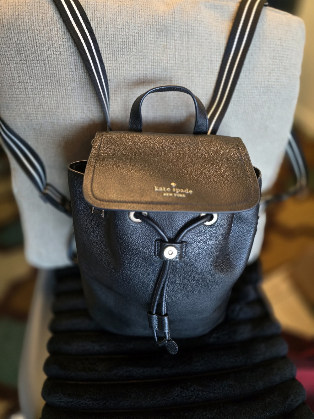 kate spade Black Leather Backpack